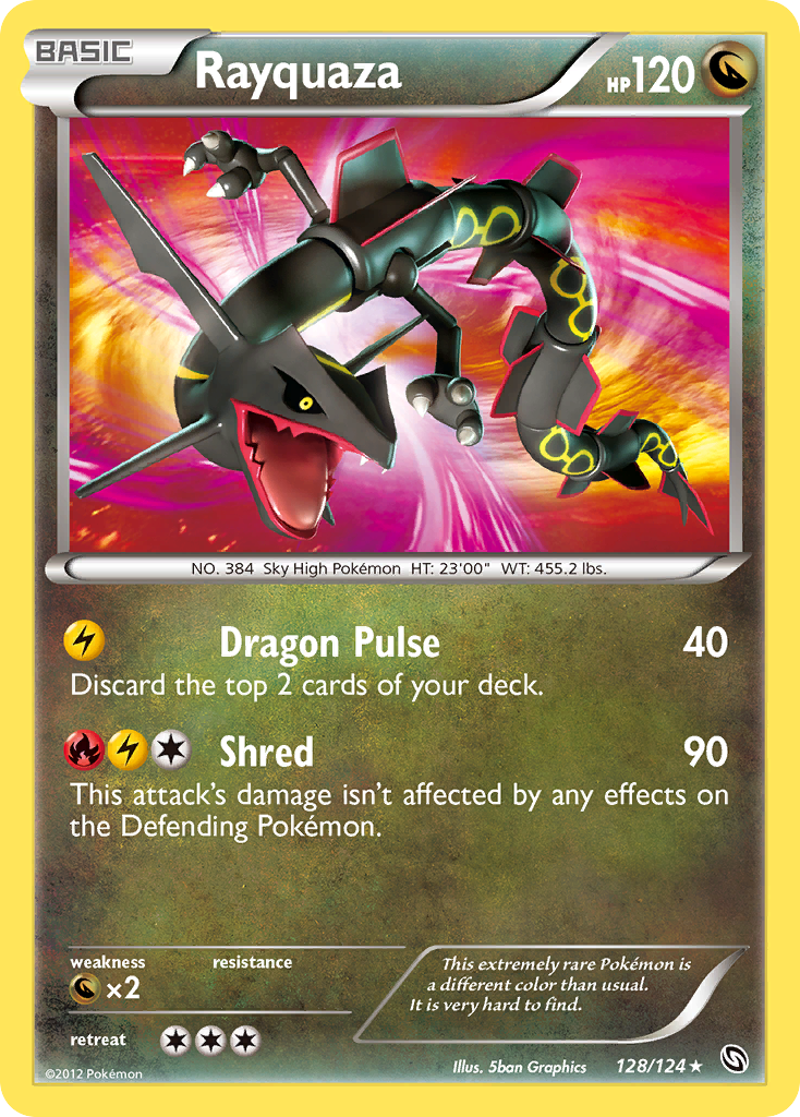 Rayquaza – Dragons Exalted 128/124 Pokémon card