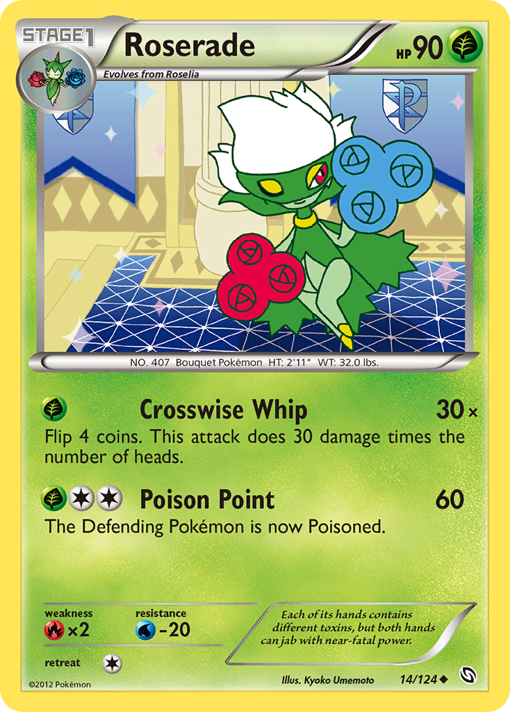 Roserade – Dragons Exalted 14/124 Pokémon card