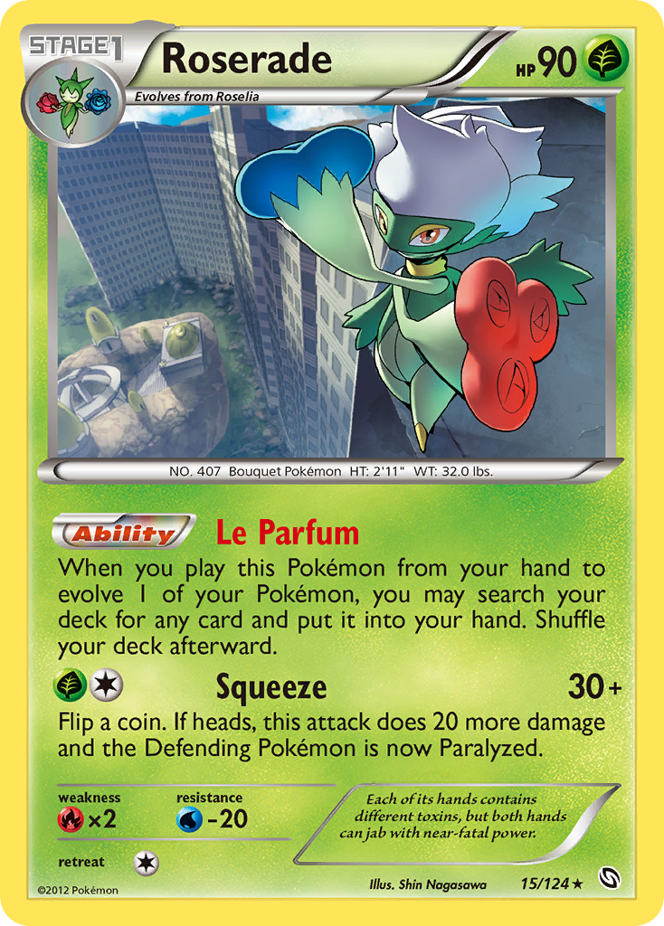 Roserade – Dragons Exalted 15/124 Pokémon card