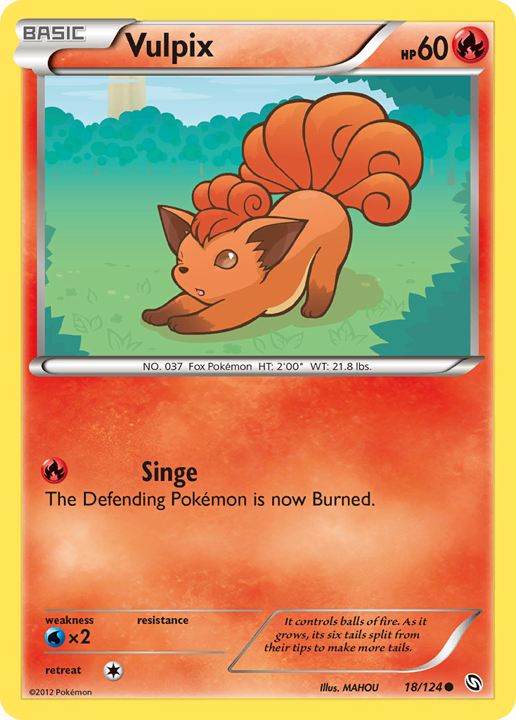 Vulpix – Dragons Exalted 18/124 Pokémon card
