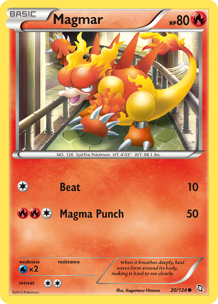 Magmar – Dragons Exalted 20/124 Pokémon card