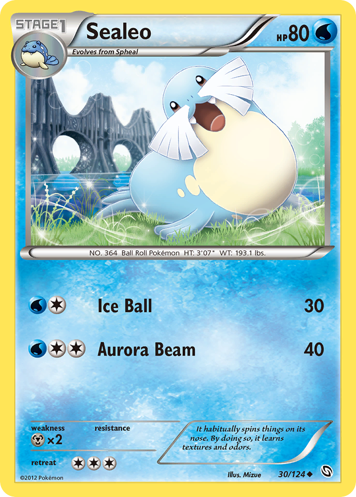 Sealeo – Dragons Exalted 30/124 Pokémon card