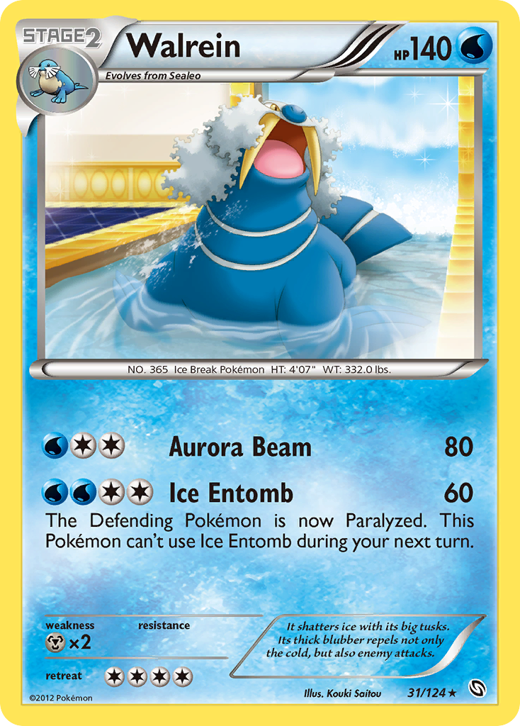Walrein – Dragons Exalted 31/124 Pokémon card