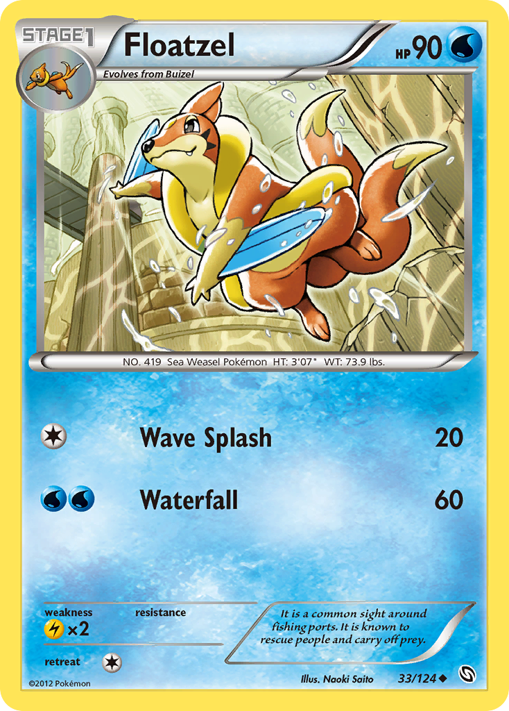 Floatzel – Dragons Exalted 33/124 Pokémon card