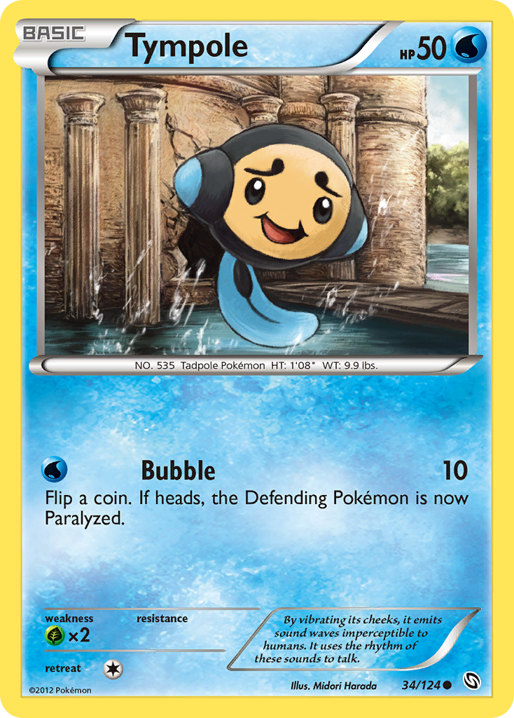 Tympole – Dragons Exalted 34/124 Pokémon card