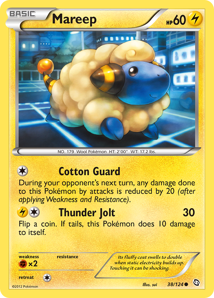Mareep – Dragons Exalted 38/124 Pokémon card
