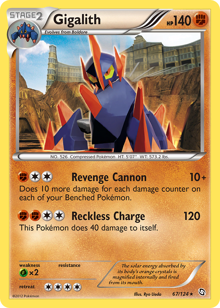 Gigalith – Dragons Exalted 67/124 Pokémon card