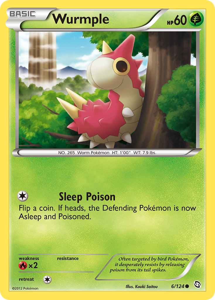 Wurmple – Dragons Exalted 6/124 Pokémon card