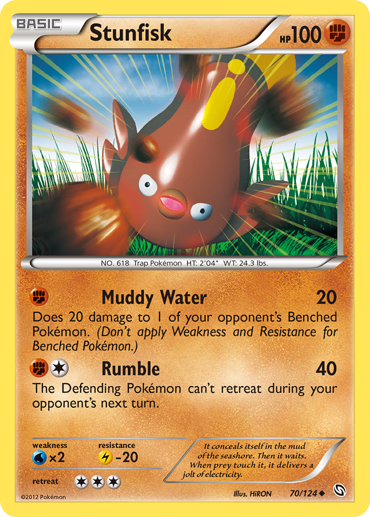 Stunfisk – Dragons Exalted 70/124 Pokémon card