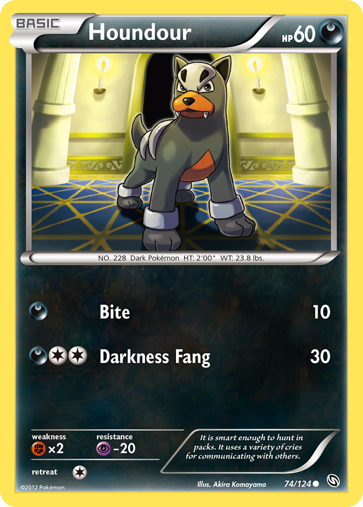 Houndour – Dragons Exalted 74/124 Pokémon card