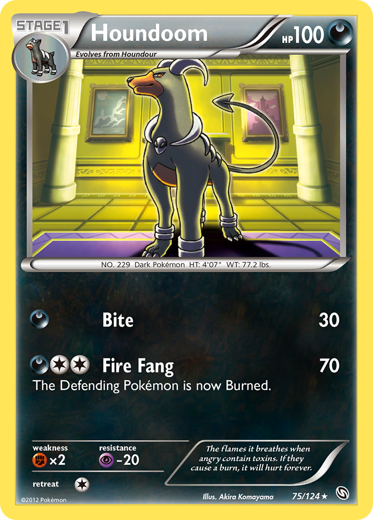 Houndoom – Dragons Exalted 75/124 Pokémon card