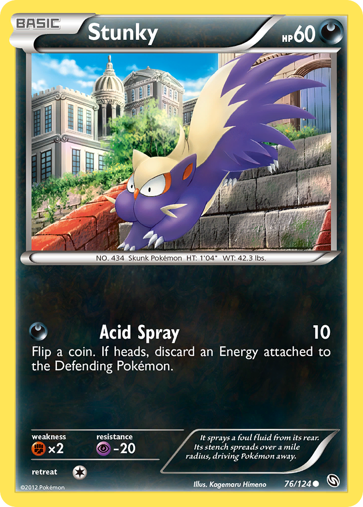 Stunky – Dragons Exalted 76/124 Pokémon card