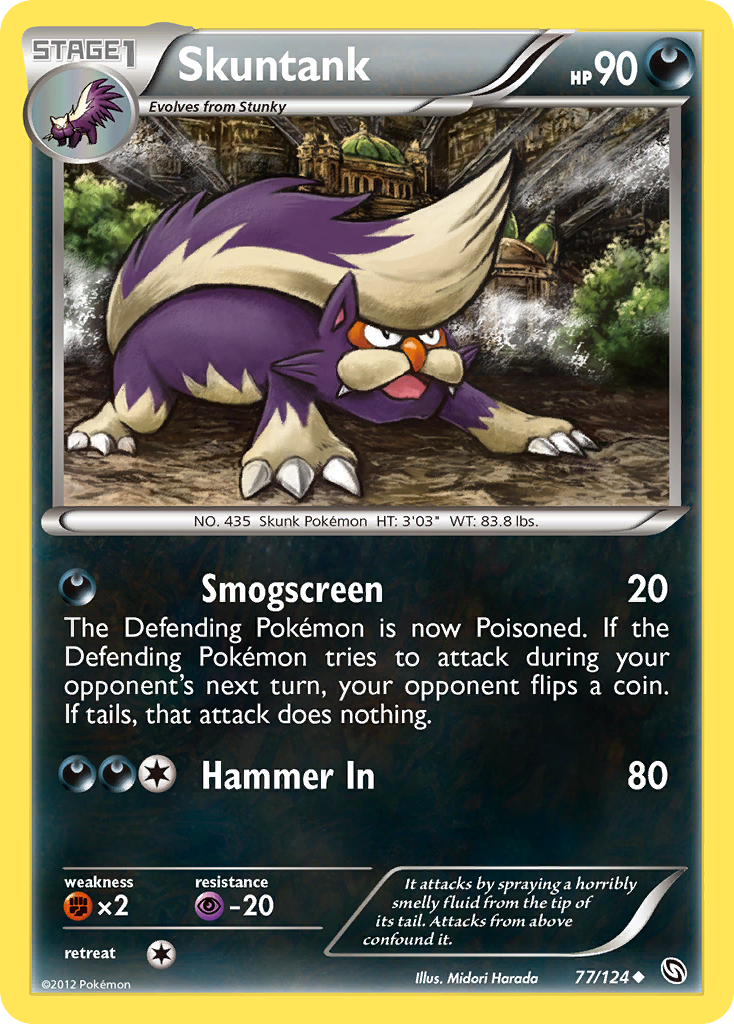 Skuntank – Dragons Exalted 77/124 Pokémon card