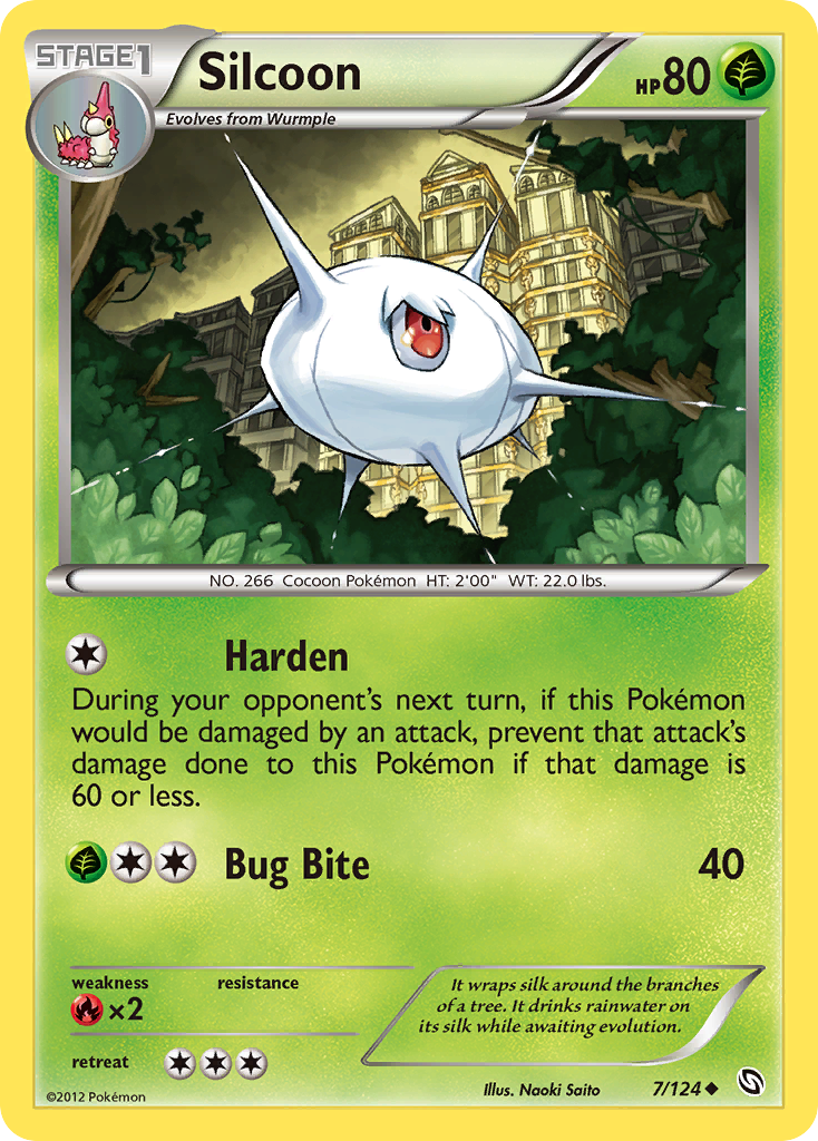 Silcoon – Dragons Exalted 7/124 Pokémon card