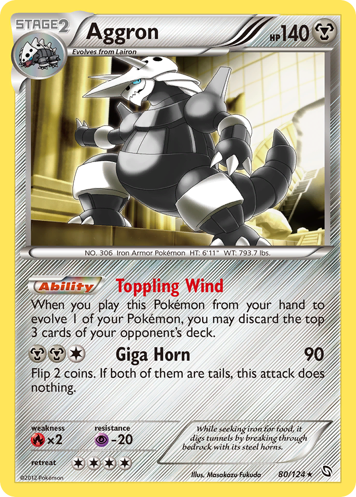 Aggron – Dragons Exalted 80/124 Pokémon card