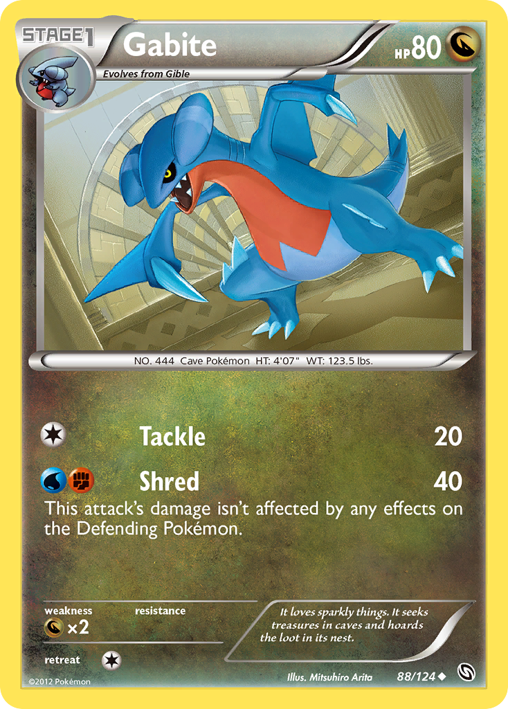 Gabite – Dragons Exalted 88/124 Pokémon card