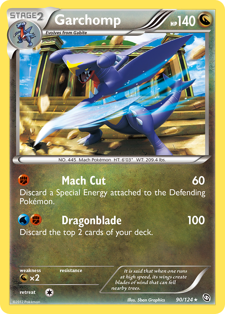Garchomp – Dragons Exalted 90/124 Pokémon card