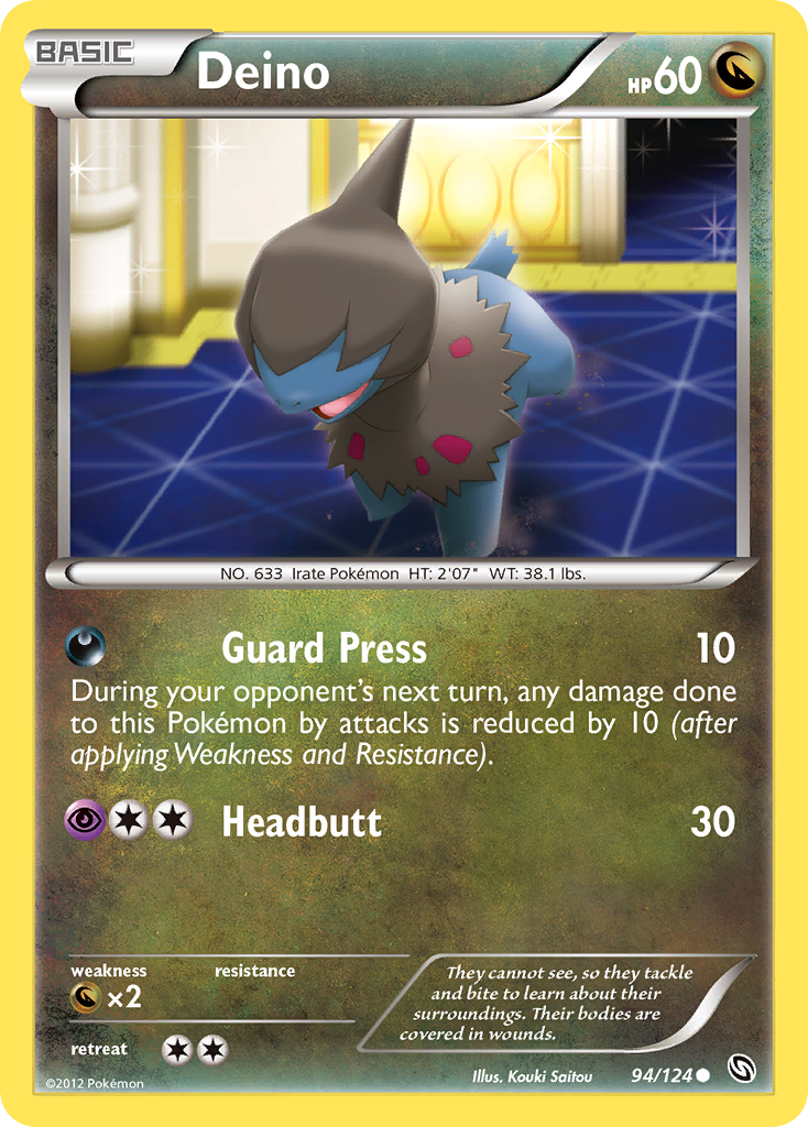 Deino – Dragons Exalted 94/124 Pokémon card