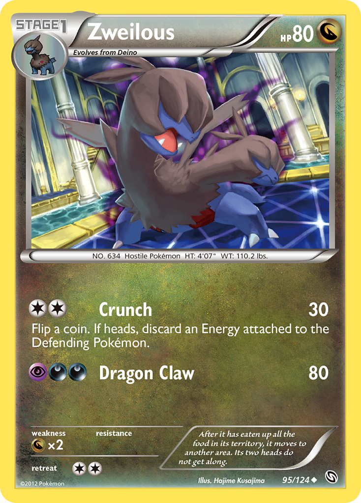 Zweilous – Dragons Exalted 95/124 Pokémon card