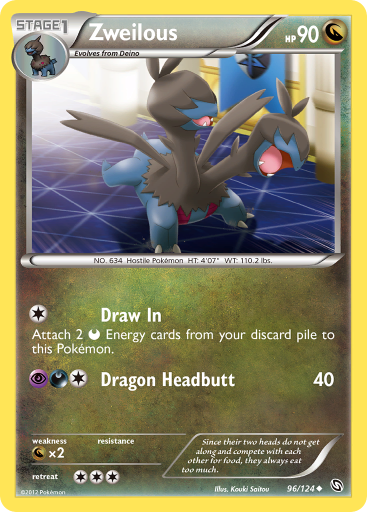 Zweilous – Dragons Exalted 96/124 Pokémon card