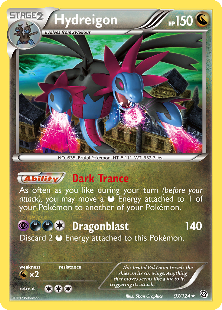 Hydreigon – Dragons Exalted 97/124 Pokémon card