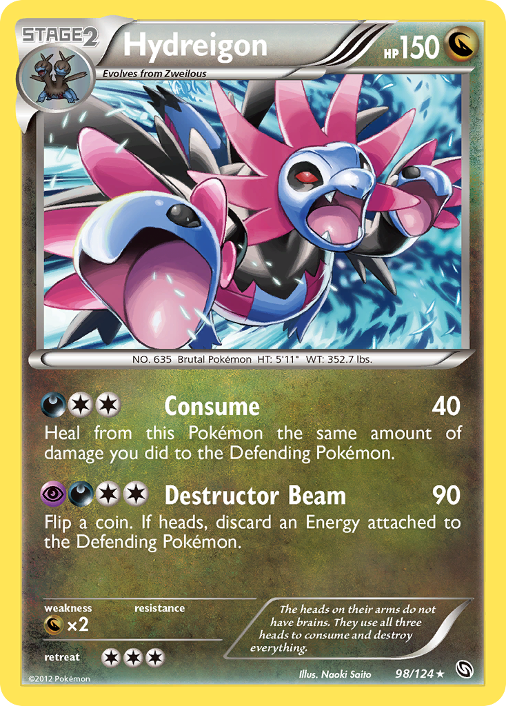 Hydreigon – Dragons Exalted 98/124 Pokémon card