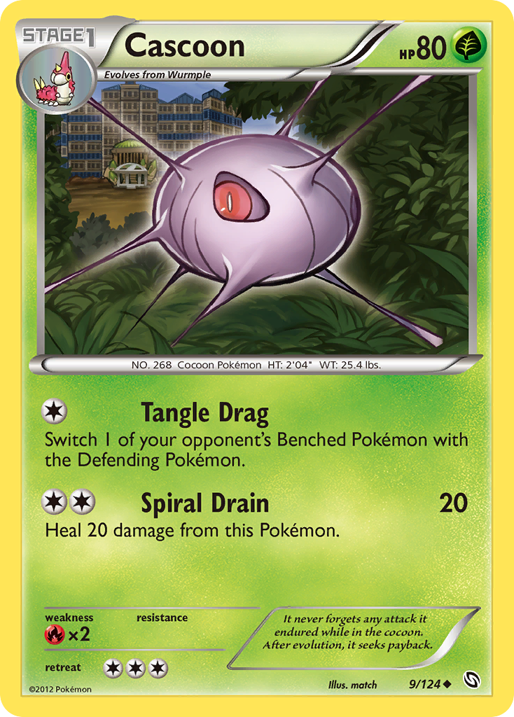 Cascoon – Dragons Exalted 9/124 Pokémon card