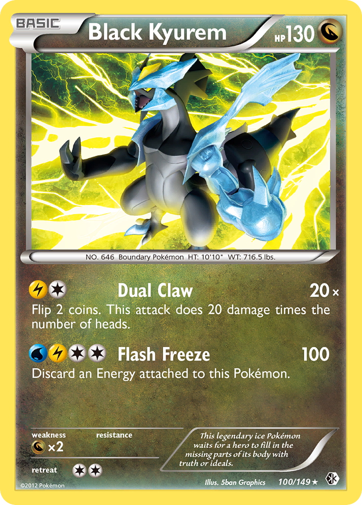 Black Kyurem – Boundaries Crossed 100/149 Pokémon card