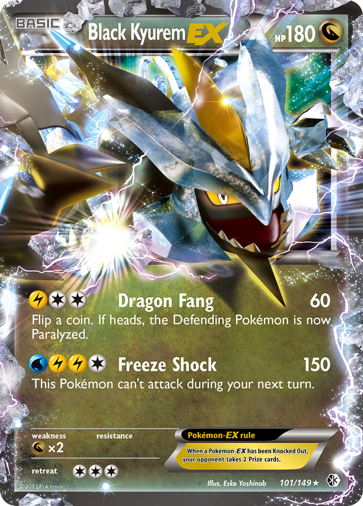 Black Kyurem-EX – Boundaries Crossed 101/149 Pokémon card