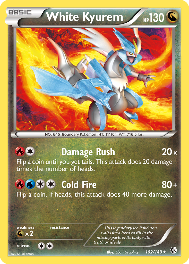 White Kyurem – Boundaries Crossed 102/149 Pokémon card