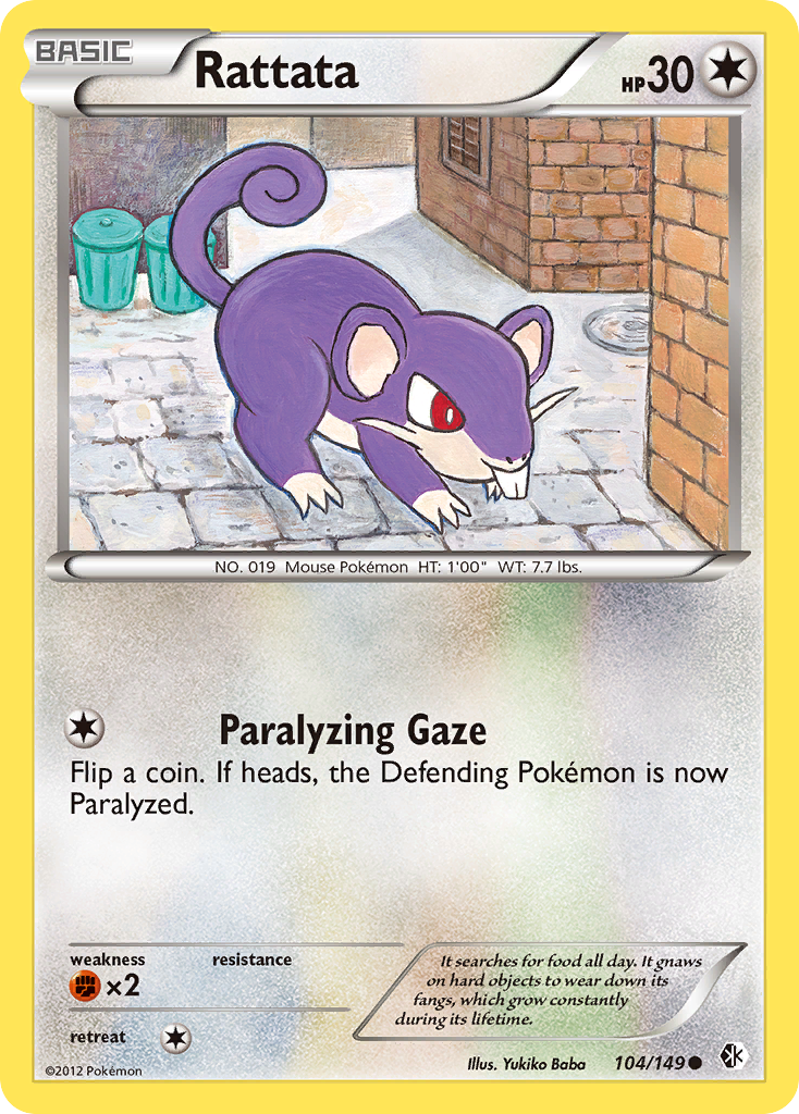 Rattata – Boundaries Crossed 104/149 Pokémon card