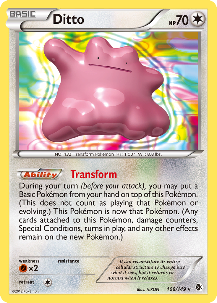 Ditto – Boundaries Crossed 108/149 Pokémon card