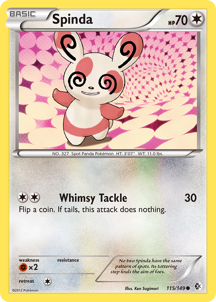 Spinda – Boundaries Crossed 115/149 Pokémon card