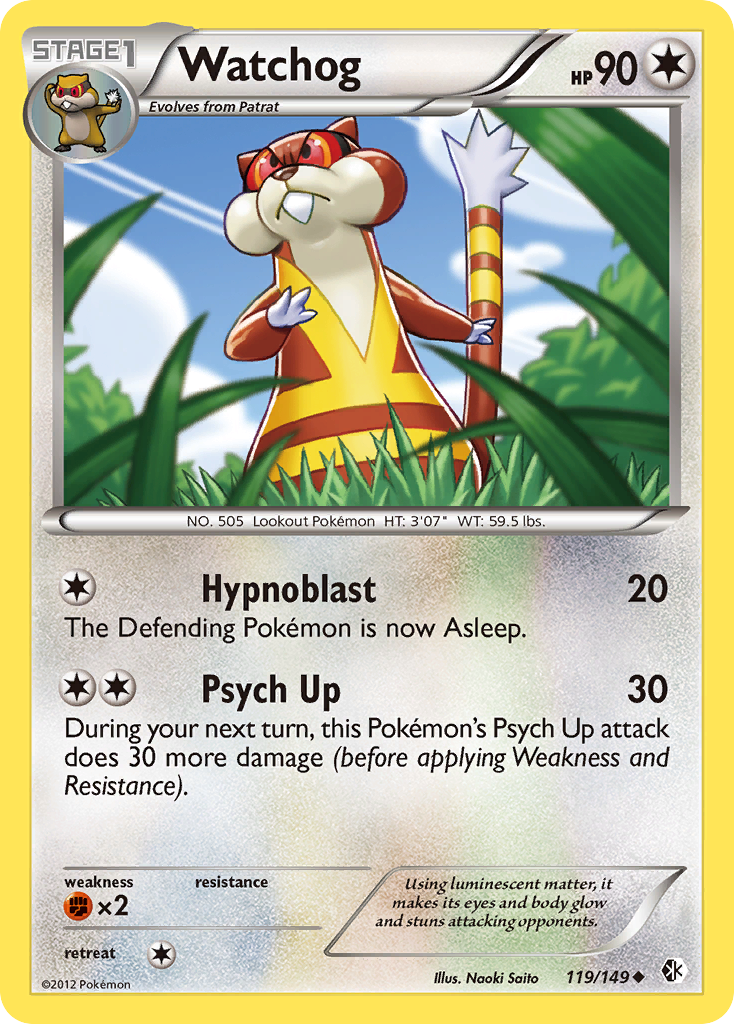 Watchog – Boundaries Crossed 119/149 Pokémon card