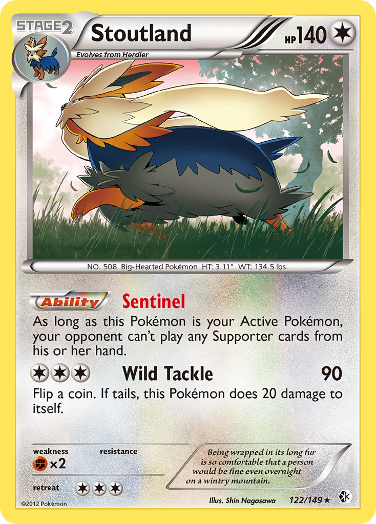 Stoutland – Boundaries Crossed 122/149 Pokémon card