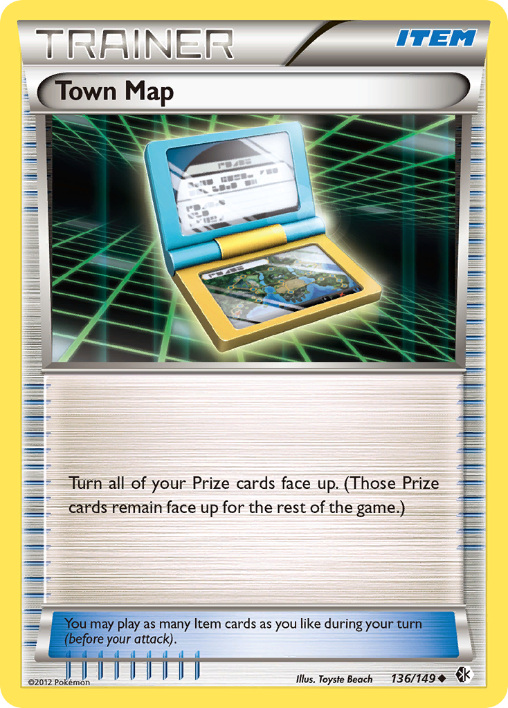 Town Map – Boundaries Crossed 136/149 Pokémon card