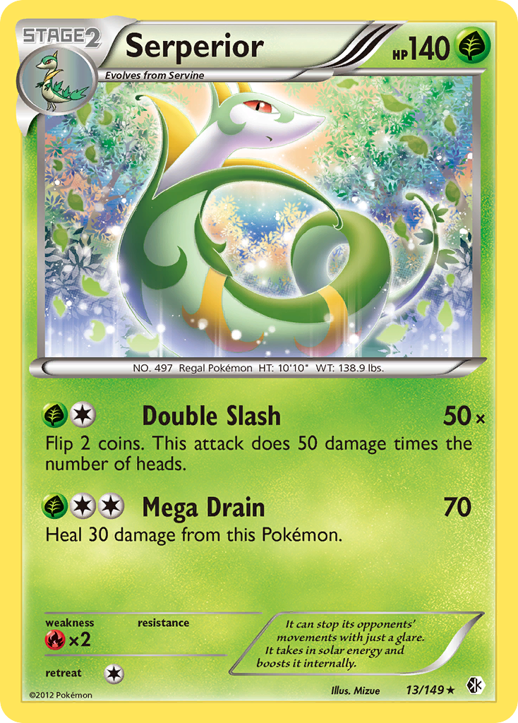 Serperior – Boundaries Crossed 13/149 Pokémon card