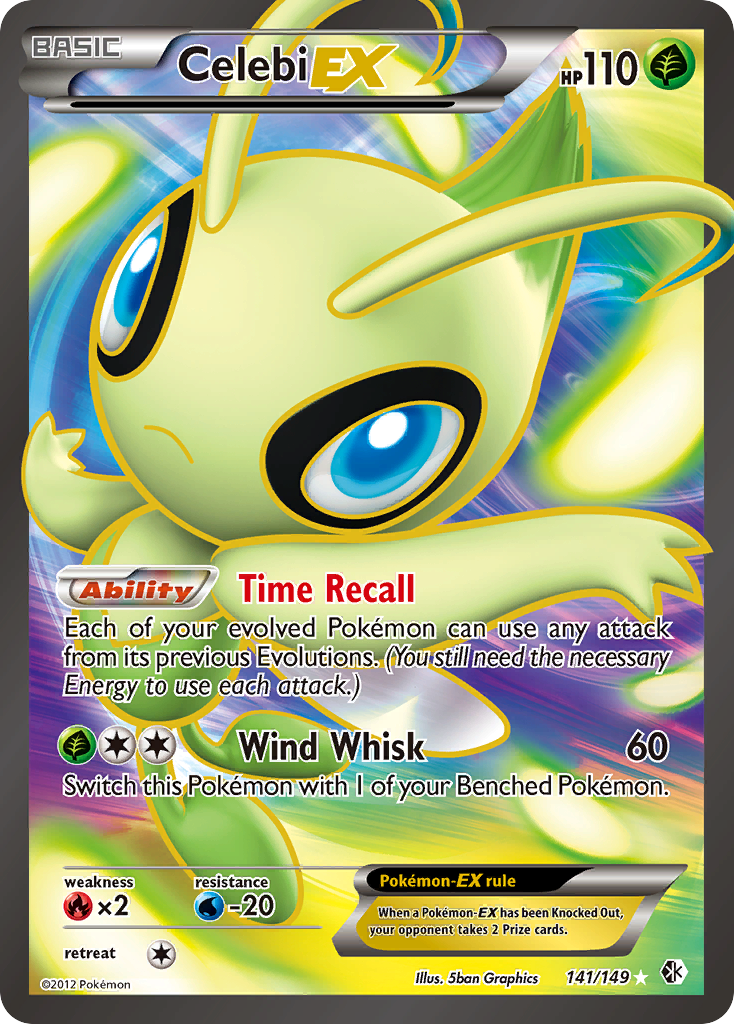 Celebi-EX – Boundaries Crossed 141/149 Pokémon card