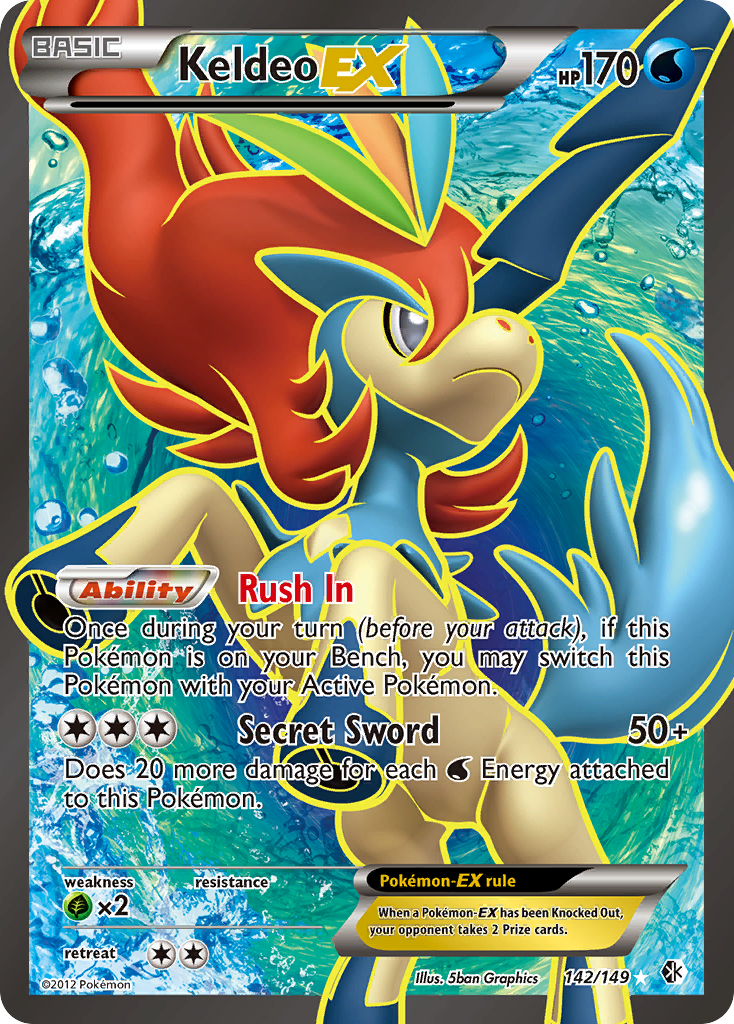 Keldeo-EX – Boundaries Crossed 142/149 Pokémon card