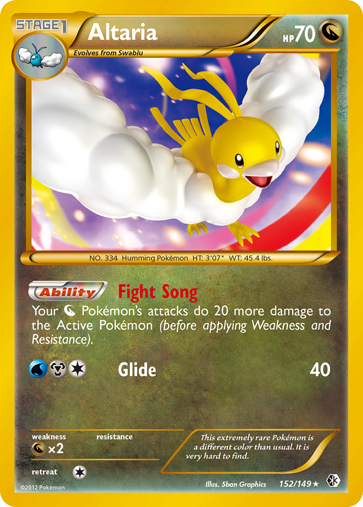 Altaria – Boundaries Crossed 152/149 Pokémon card