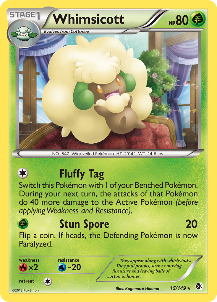 Whimsicott – Boundaries Crossed 15/149 Pokémon card