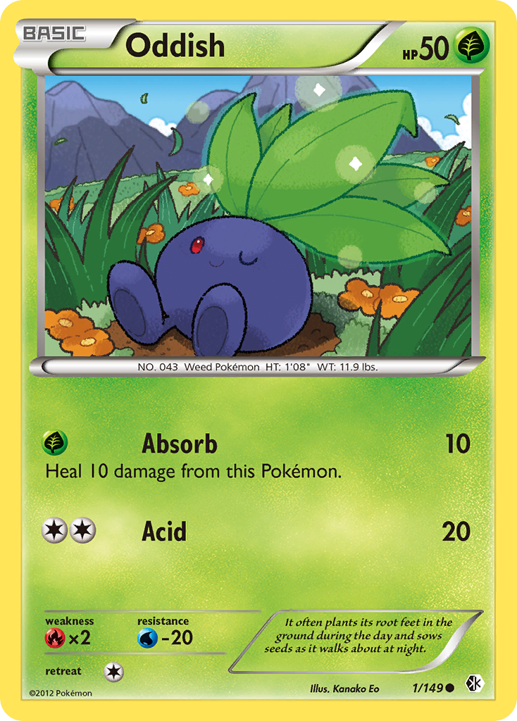 Oddish – Boundaries Crossed 1/149 Pokémon card