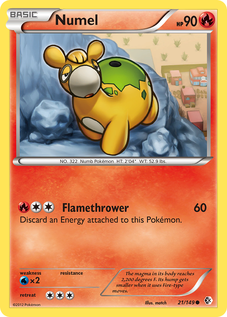 Numel – Boundaries Crossed 21/149 Pokémon card