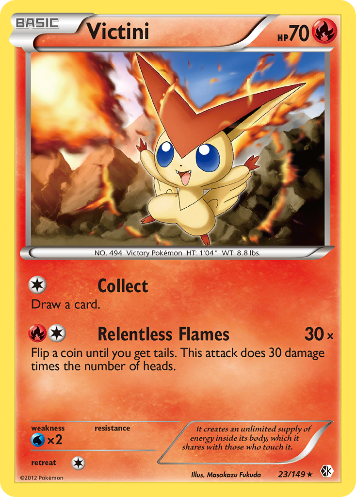 Victini – Boundaries Crossed 23/149 Pokémon card