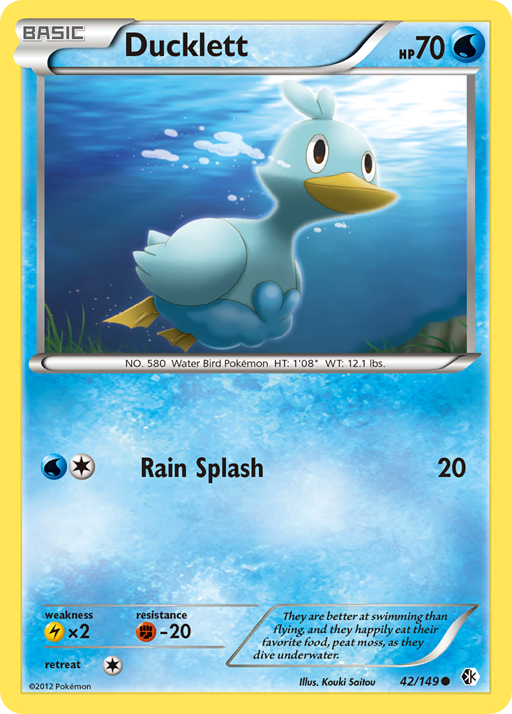 Ducklett – Boundaries Crossed 42/149 Pokémon card
