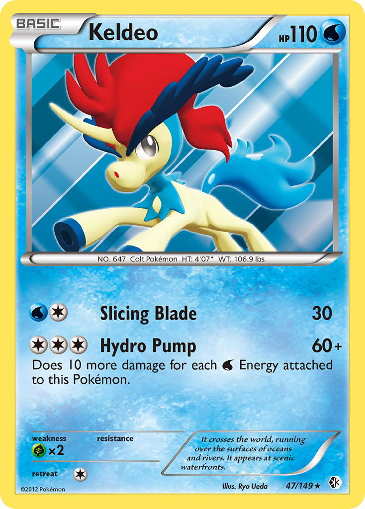 Keldeo – Boundaries Crossed 47/149 Pokémon card