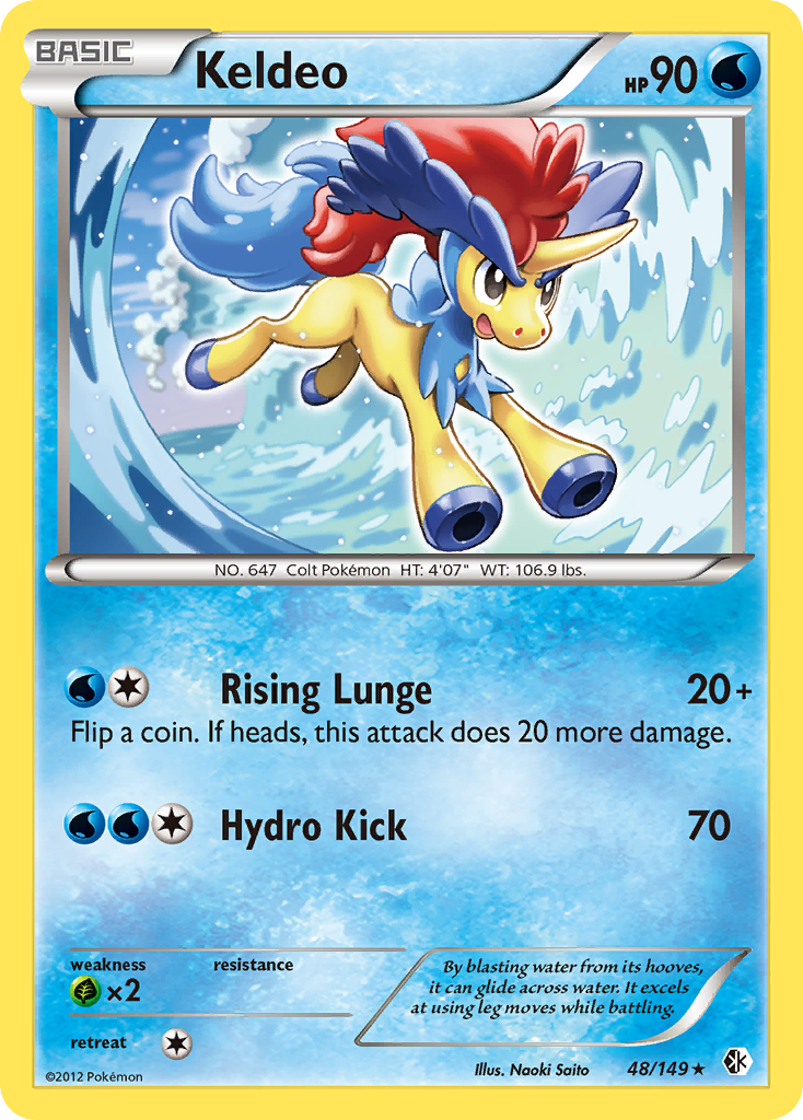 Keldeo – Boundaries Crossed 48/149 Pokémon card