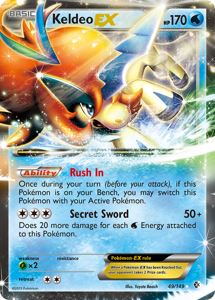 Keldeo-EX – Boundaries Crossed 49/149 Pokémon card
