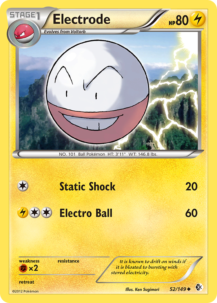Electrode – Boundaries Crossed 52/149 Pokémon card
