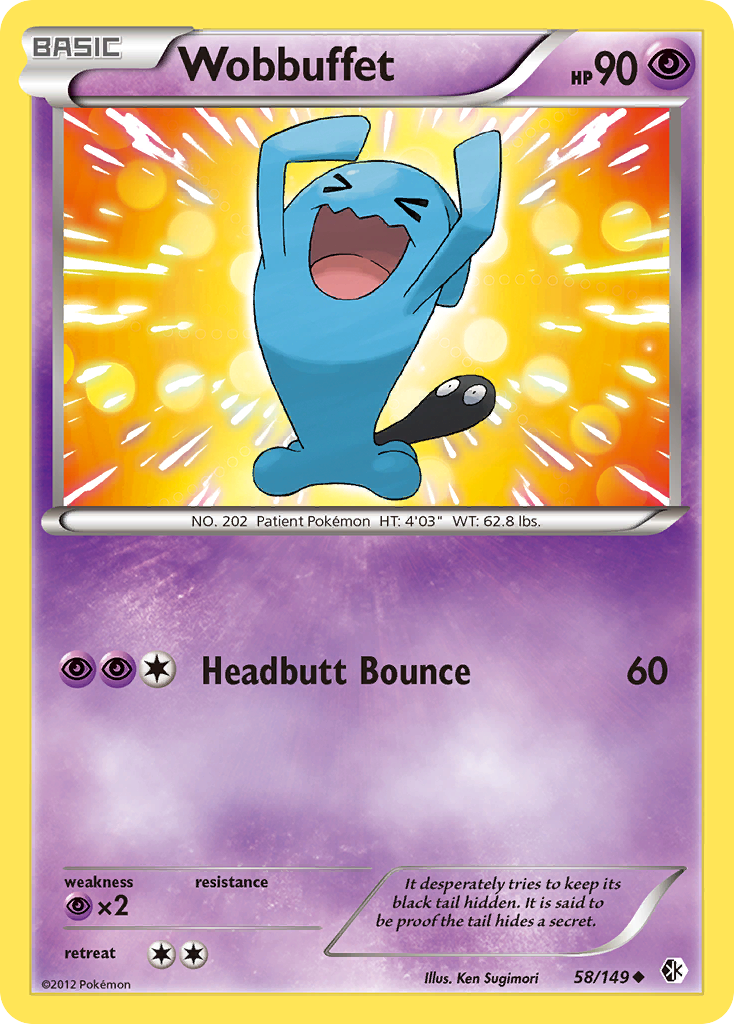 Wobbuffet – Boundaries Crossed 58/149 Pokémon card